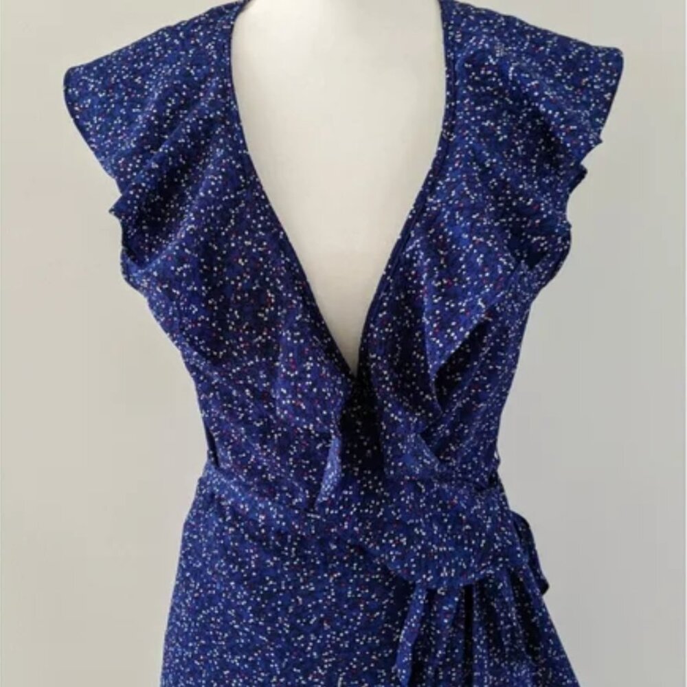 Max Studio Ruffle Wrap Dress